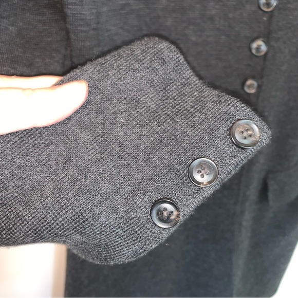 Eileen Fisher Grey Cardigan Sweater Classic Design L - Picture 8 of 9